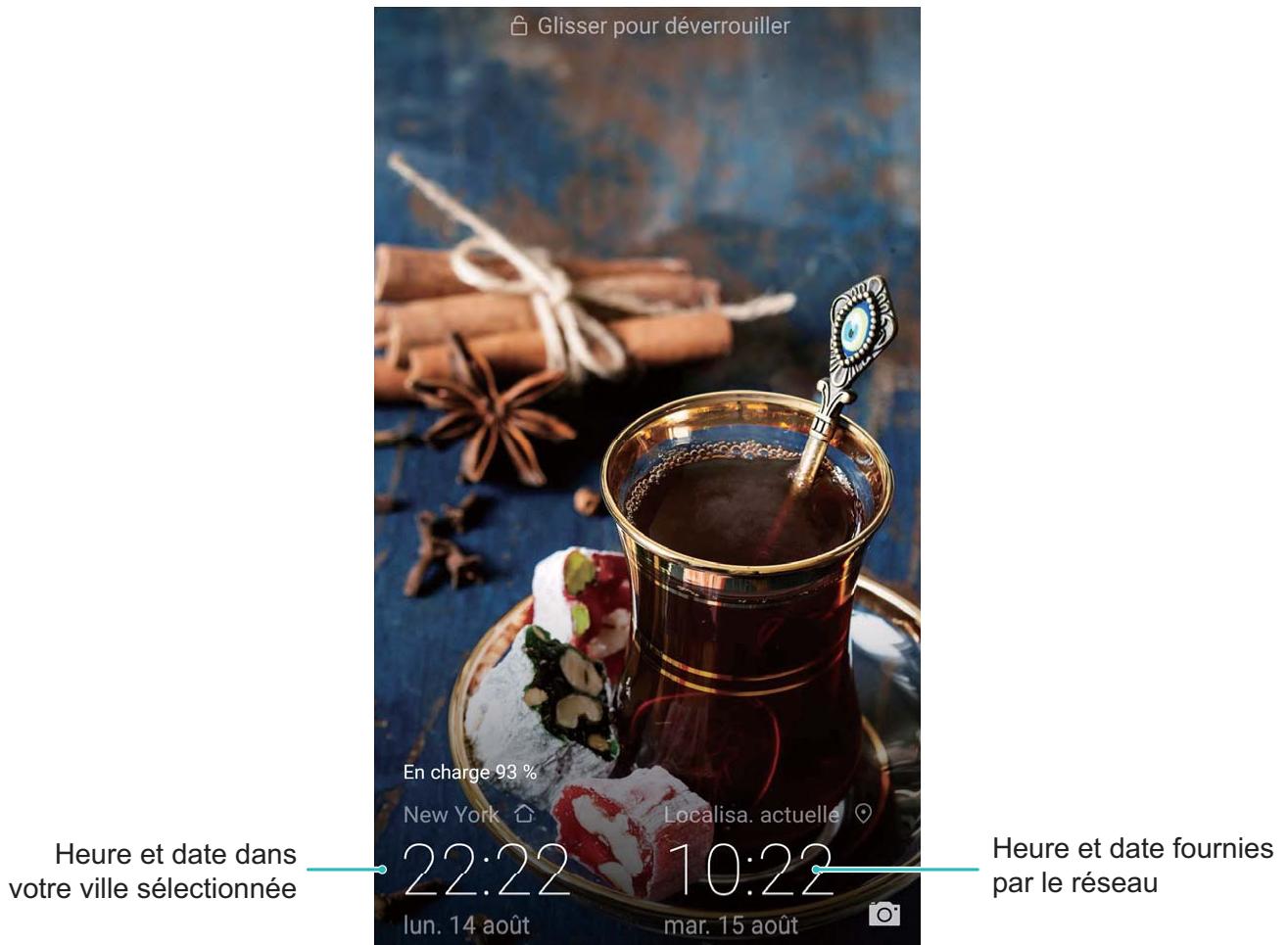 HUAWEI P SMART GOLD - Définir l'heure et la date du système - 1