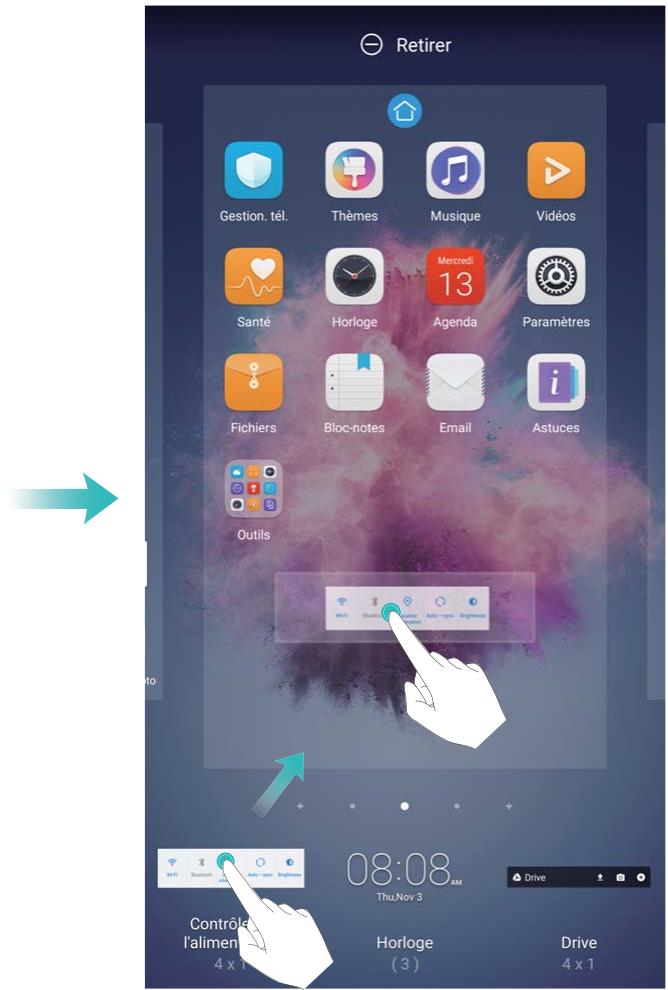 HUAWEI P SMART GOLD - Gérer les widgets de votre écran d'accueil - 2