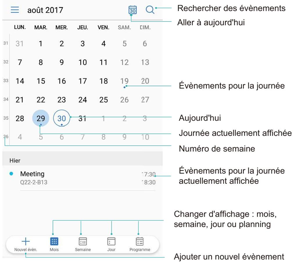 HUAWEI P SMART GOLD - Parcourir Agenda - 1