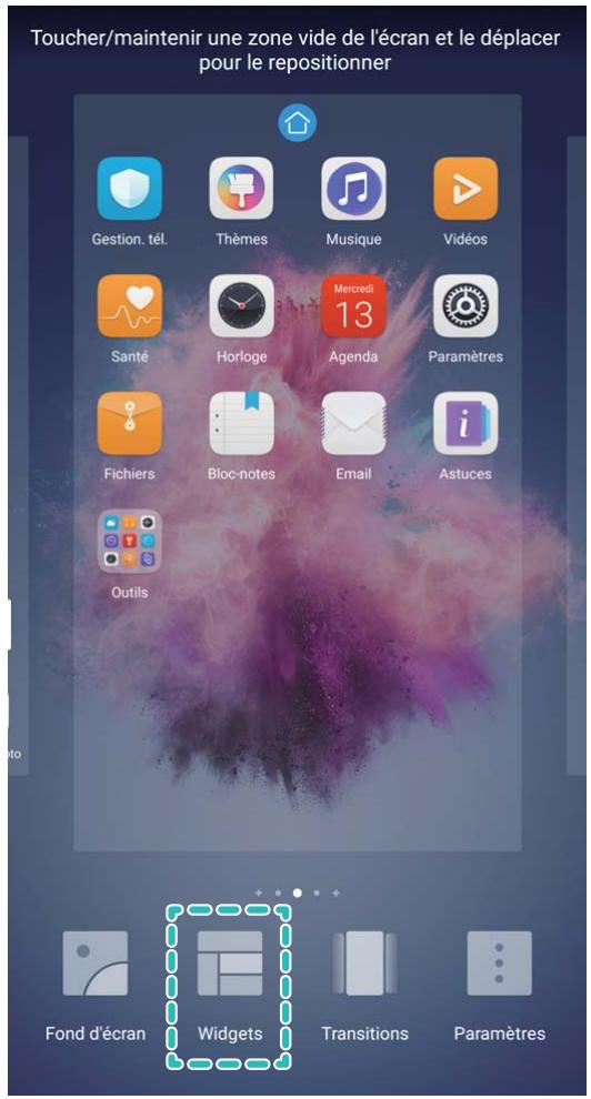 HUAWEI P SMART GOLD - Gérer les widgets de votre écran d'accueil - 1