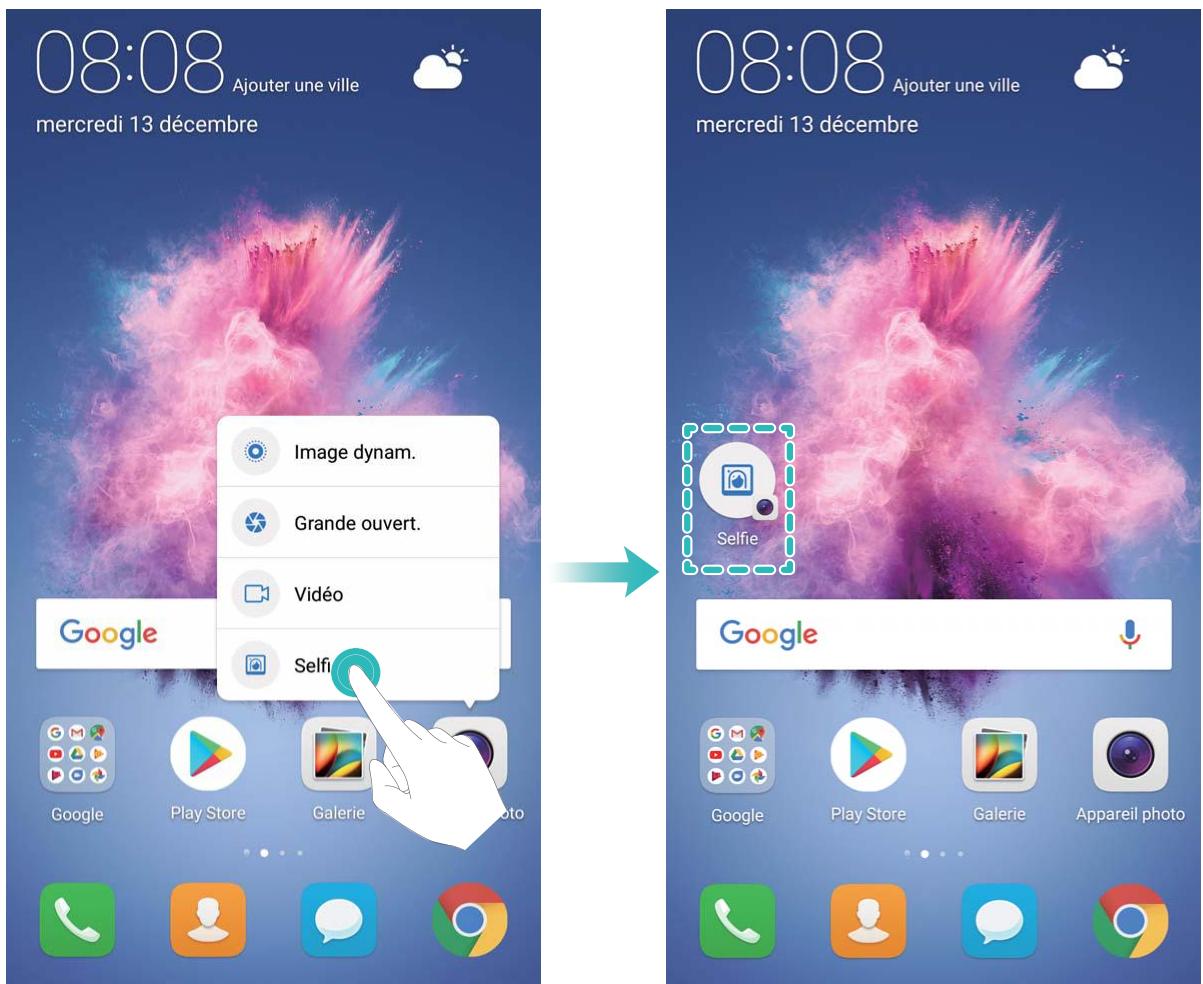 HUAWEI P SMART GOLD - Utilisation de raccourcis pour acceder aux fonctionnalités les plus couramment utilisées : - 1