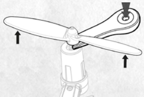 PROPEL STARWARS TiE ADVANCED X - INSTALLATION ET REMPLACEMENT DES HÉLICES - 2