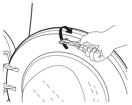 INDESIT IND80110 - INVERSION DE LA BUTE DE PORTE - 1