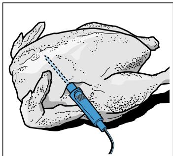 NEFF CT18FT148N1 - Introduire le thermomètre à viande dans le mets - 2