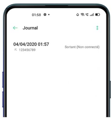 OPPO FIND X2 NEO 256GO BLEU - Afficher le journal des appeals - 1