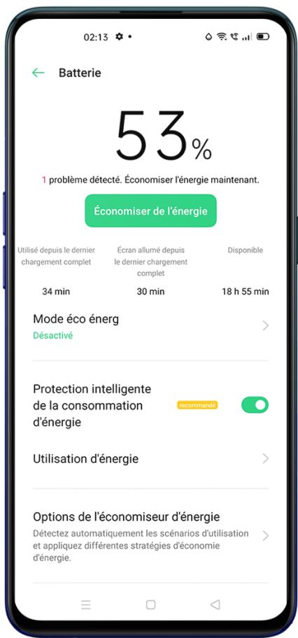 OPPO FIND X2 NEO 256GO BLEU - Économiseur d' énergie intelligent - 1