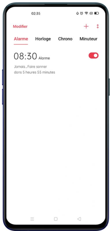 OPPO FIND X2 NEO 256GO BLEU - Créer une Alarme - 1
