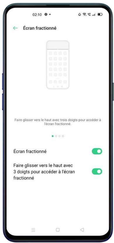 OPPO FIND X2 NEO 256GO BLEU - Régler l'écran fractionné - 1