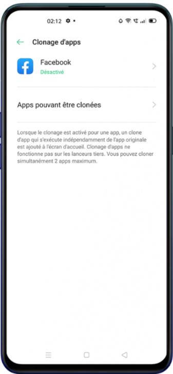 OPPO FIND X2 NEO 256GO BLEU - Cloner des applications - 2