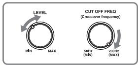 SONY STR-DN1040 - Validez le réglage du caisson de basses actif - 1