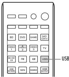 SONY STR-DN1040 - Pour utiliser le périphérique USB à l'aide de la télécommande - 1