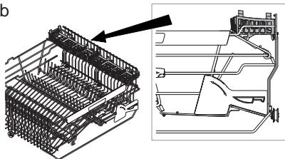 MAROUE DS5896AXXLF - Déplacement du couvercle du panier à couverts (dans le panier supérieur) - 2