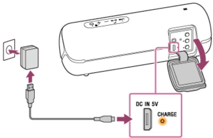 SONY XB-22 - Chargez l'enceinte en la branchant sur une prise secteur. - 1