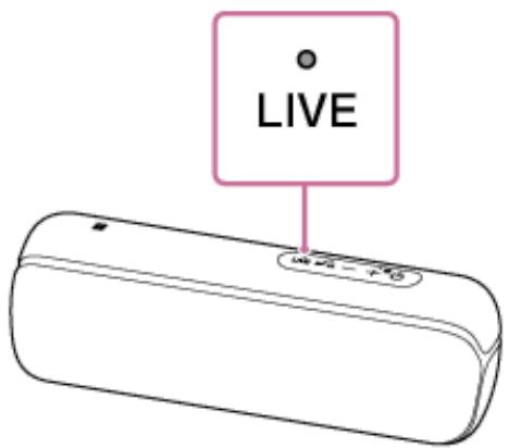 SONY XB-22 - Changement du réglage LIVE SOUND à l'aide d'une touche de l'enceinte - 1
