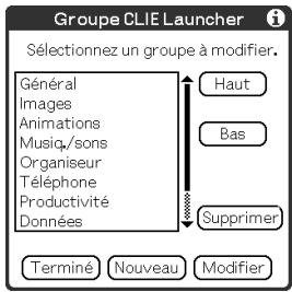 SONY CLIE - Modification des groupes - 1
