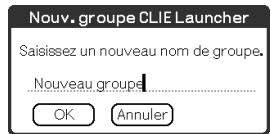 SONY CLIE - Création d'un nouveau groupe - 1