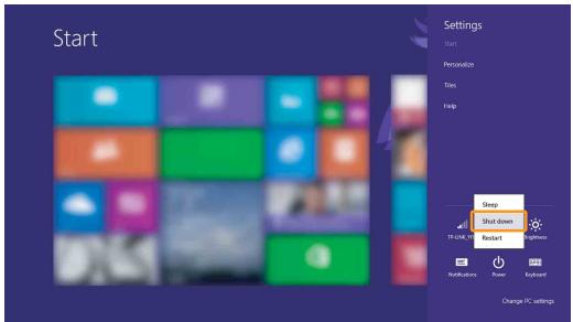 LENOVO S20-30 TOUCH 59432333 - ■ Mise hors tension de l'ordinateur - 4