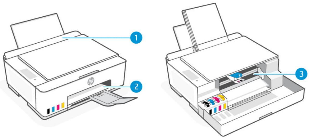 HEWLETT PACKARD SmartTank5106 - Emplacements possibles des bourages - 1
