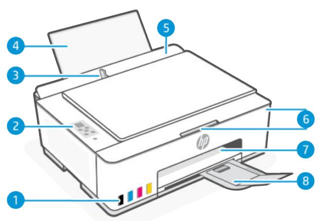 HEWLETT PACKARD SmartTank5106 - Vues de face de l'imprimante - 1