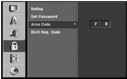 HITACHI DV-DS 161 E - Codes des pays - 1