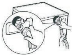 DARRYTHOMSON LAVE LINGE HUBLOTT W148A - La machine doit être connectée à une alimentation en eau froide. - 1