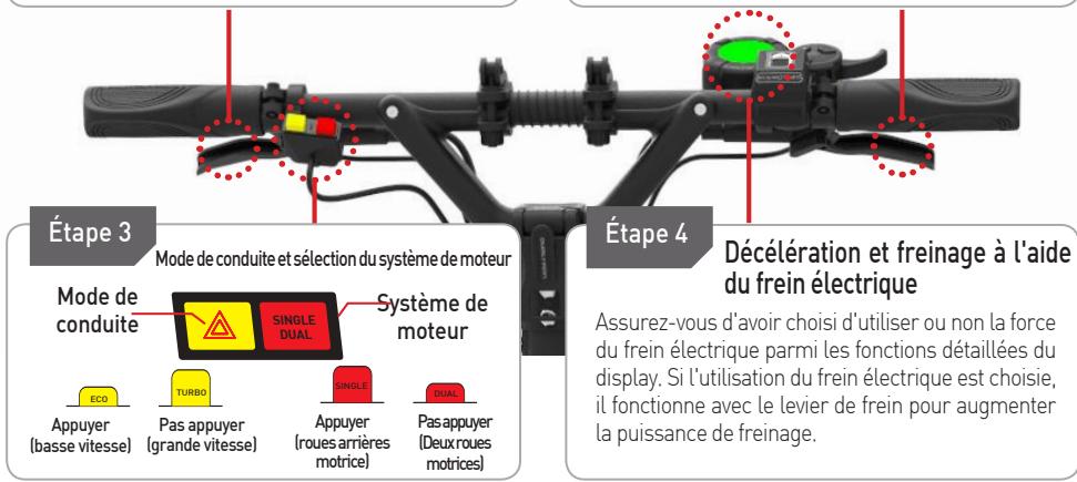 MINIMOTOR DUALTRON THUNDER K - Utilisation du frein avant - 1