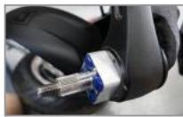 MINIMOTOR DUALTRON THUNDER K - Remplacement du caoutchouc (5ème étape) : Remplacer la cartouche (Régler la hauteur en fonction du poids) - 2