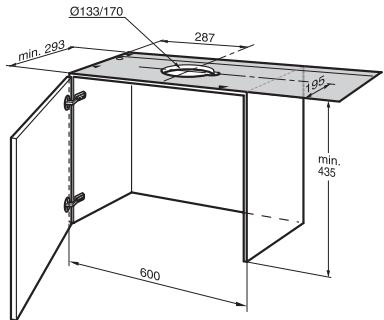 GAGGENAU AF 280-190 INOX - Air vicié evacué vers le haut: - 1