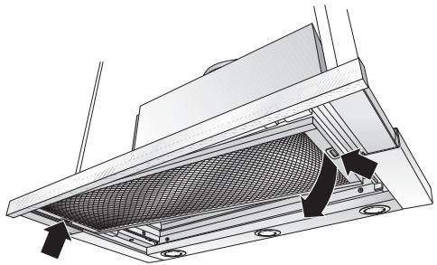 GAGGENAU AF 280-190 INOX - Retrait et mise en place des filtres àGRAISSE en métal: - 2