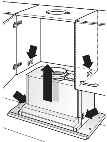 GAGGENAU AF 280-190 INOX - Branchement du tuyau d'air evacué: - 5