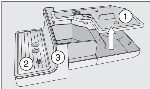 MIELE CM5310NR - Bac à marc, bac et plaque d'égoutage - 1