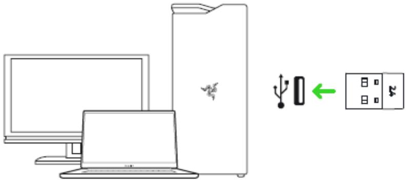 RAZER Basilisk Ultimate - UTILISATION DU DONGLE USB SANS FIL - 4