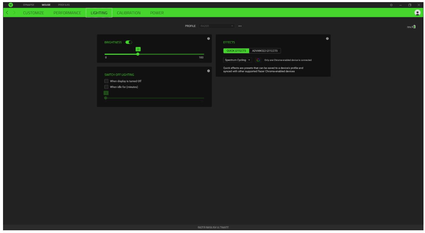 RAZER Basilisk Ultimate - Éclairage - 1