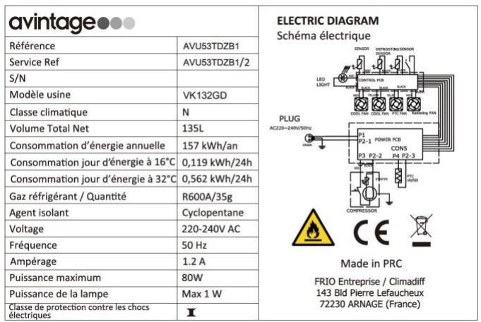 DARTY AVINTAGECAVE - DATOS TÉCNICOS - 1