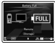 OLYMPUS LS-20M - Le chargement est terminé lorsquè [Battery Full] s'affiche. - 1