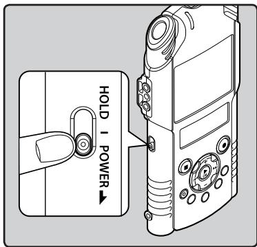 OLYMPUS LS-20M - Allumer l'alimentation - 1