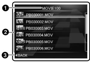 OLYMPUS LS-20M - Affichage de la liste de fichiers - 1