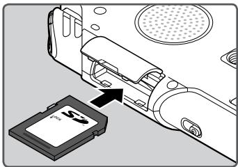 OLYMPUS LS-20M - Insertion d'une carte SD - 2