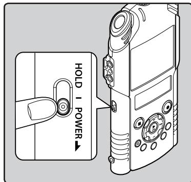 OLYMPUS LS-20M - Couper l'alimentation - 1