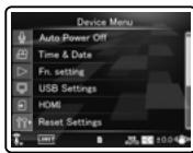 OLYMPUS LS-20M - Appuyez sur la touche + ou - pour désirir l'onglet [Device Menu]. - 1