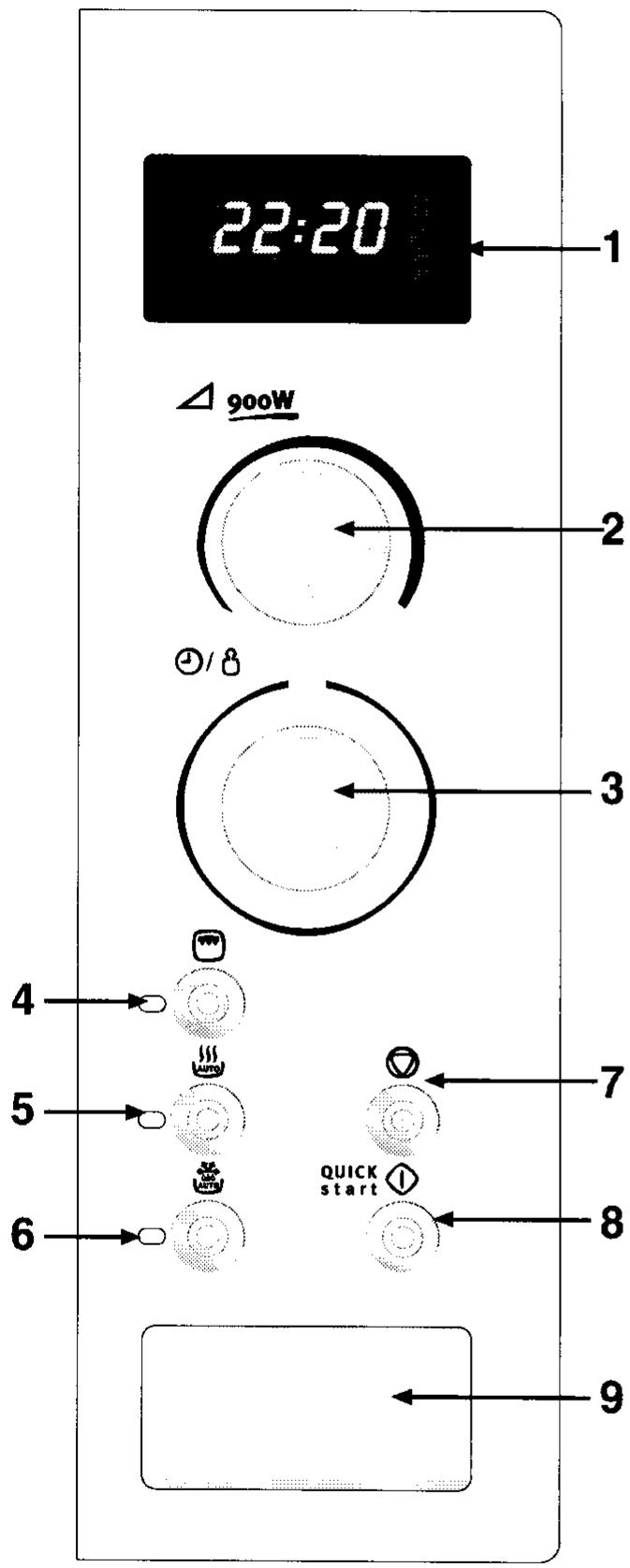 ARTHUR MARTIN EG 2428 X - Bandeau de commande - 1