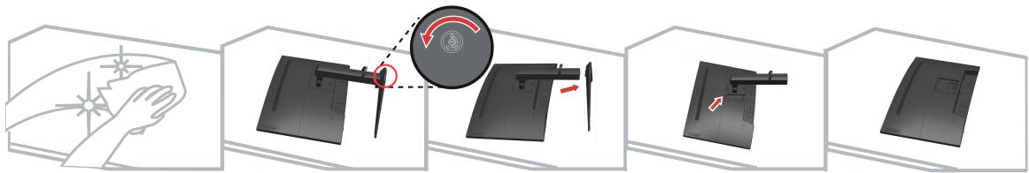 LENOVO ECRANGS2QC-10 - Retrait du support du moniteur - 1
