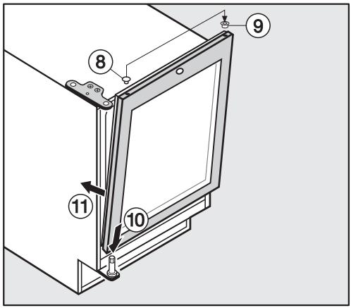 MIELE KWT 4154 UG - PV-INOX - Inversion du sens d'ouverture de porte - 3
