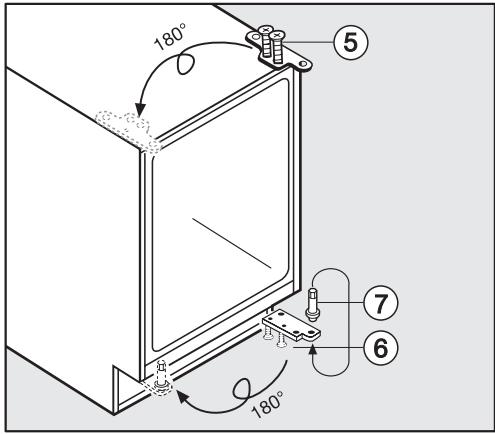MIELE KWT 4154 UG - PV-INOX - Inversion du sens d'ouverture de porte - 2
