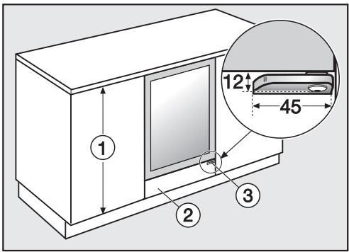 MIELE KWT 4154 UG - PV-INOX - Ajuster l'appareil aux portes hautes - 1