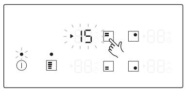 SAMSUNG Z64R7757BK - Auswahlen einer Kochzone und Einstellen der Leistung - 1