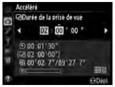 NIKON D610 - Sélectionner la durée de prise de vue. - 2