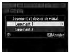 NIKON D610 - Sélection d'un logement pour carte mémoire - 2