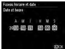 NIKON D610 - Régler la date et l'heure. - 2