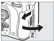 NIKON D610 - Ouvrir le volet du logement pour carte mémoire. - 1
